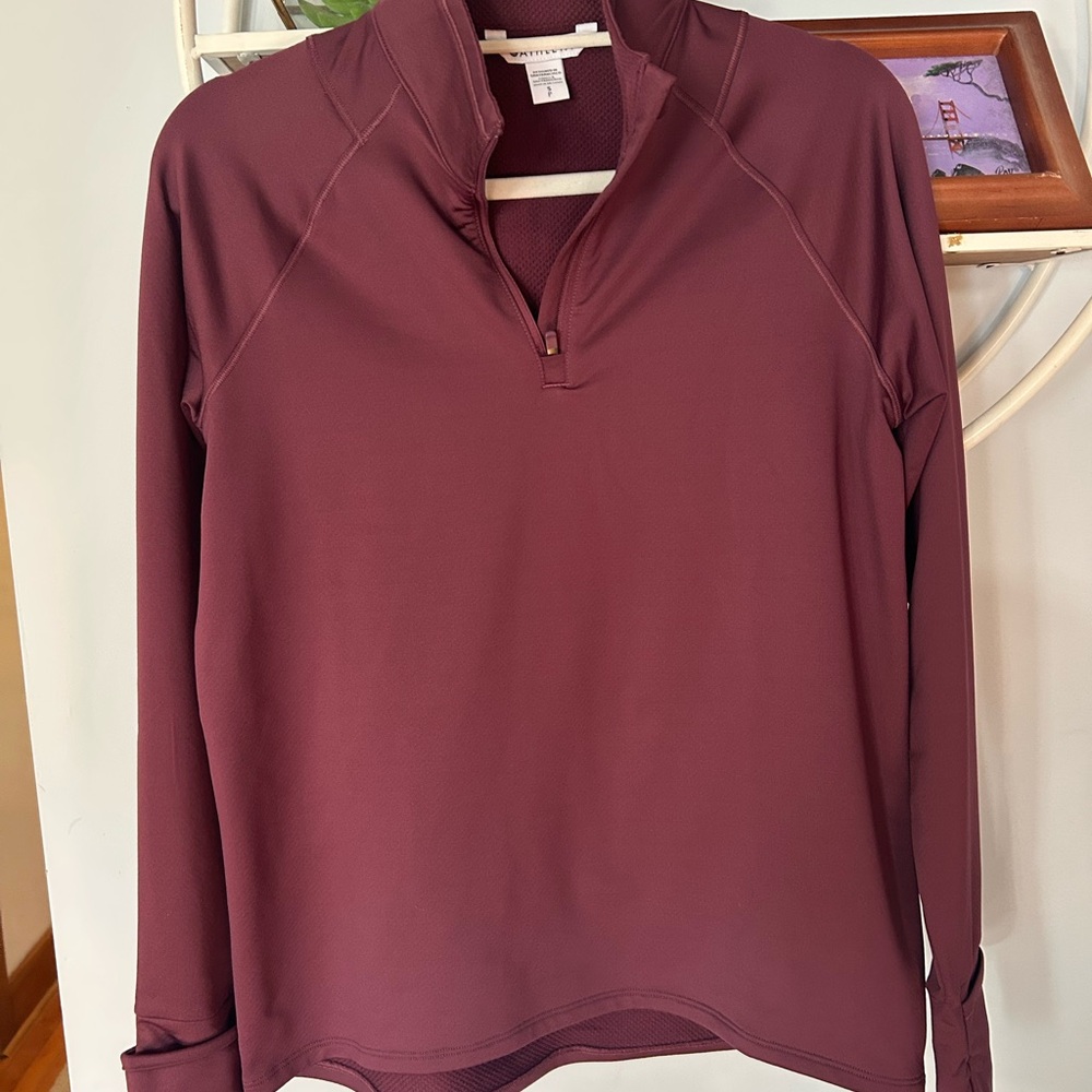 Athleta Women’s Small S Maroon Red Long Sleeve Relaxed Sweatshirt